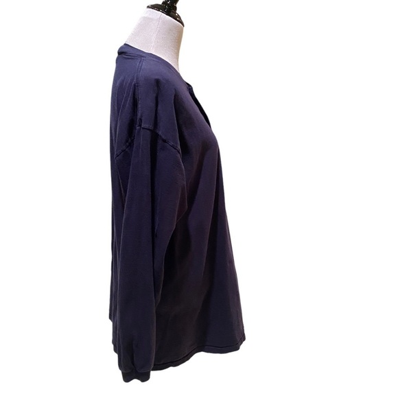 TSi Penn State Henley Shirt Men's X-Large Navy Blue Long Sleeve Cotton Tee - Picture 5 of 10